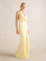 Becca Cowl Halter Satin Dress Forever New
