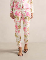 Porsha High Waist Pants Pink Botanical Suit Forever New