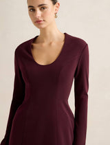 Ruby Long Sleeve Structured Mini Dress Forever New