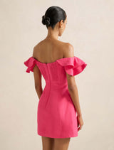 Kenzie Petite Off Shoulder Ruffle Mini Dress Forever New