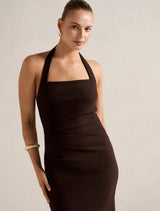 Georgie Halter Ruched Bodycon Dress Forever New