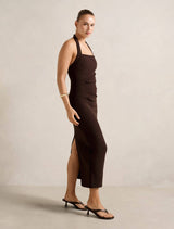 Georgie Halter Ruched Bodycon Dress Forever New