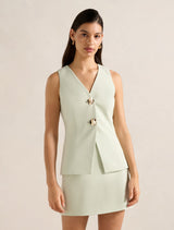 Veda Long Waistcoat Peppermint Suit Forever New
