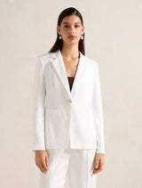 Lucy Linen Blazer Porcelain Forever New
