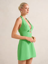 Stormie Halter Buckle Mini Dress