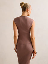 Kallie Extended Shoulder Rib Top Forever New