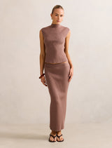 Kallie Rib Knit Midi Pencil Skirt Forever New