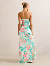 Kai Strapless Satin Maxi Dress Forever New