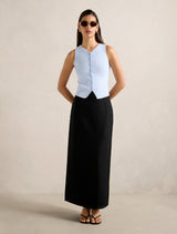 Raya Ribbed Knitted Tank Top Forever New