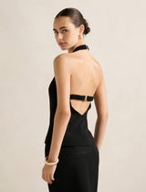 Kate Peplum Halter Top Forever New