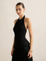 Kate Peplum Halter Top Forever New