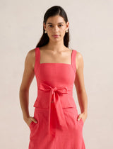 Darcy Tie Detail Top Watermelon Co-ord Forever New