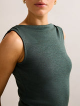 Josephine Straight Neck Tank Top Forever New