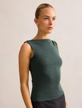 Josephine Straight Neck Tank Top Forever New