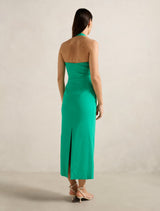 Esmee U-Neck Stretch Linen Midi Dress Forever New