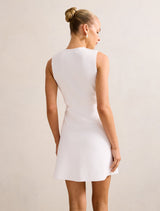 Issie Stitch Interest Mini Dress Forever New