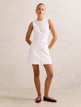 Issie Stitch Interest Mini Dress Forever New