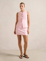 Saylor Linen Mini Skirt Forever New