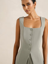Haisley Petite Square Neck Waistcoat Forever New