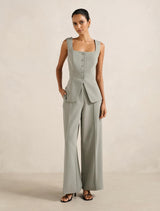 Haisley Petite Square Neck Waistcoat Forever New