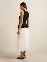 Peony Pleat Mixed Dress Forever New