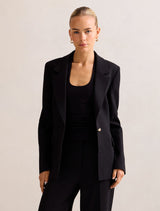 Victoria Single Breasted Blazer Black Forever New