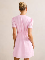 Saffron Linen Mini Dress Forever New