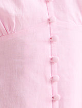 Saffron Linen Mini Dress Forever New