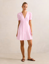 Saffron Linen Mini Dress Forever New