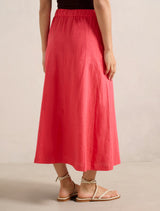 Darcy Printed Seamed Midi Skirt Forever New