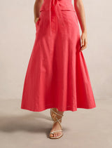 Darcy Printed Seamed Midi Skirt Watermelon Co-ord Forever New