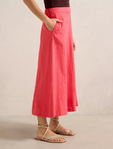 Darcy Printed Seamed Midi Skirt Forever New