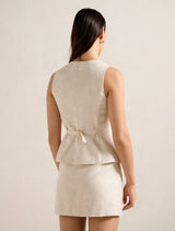 Carla Linen Waistcoat Forever New