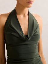 Della Cowl Halter Top Forever New
