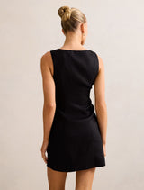 Indigo Knot Front Mini Dress Forever New