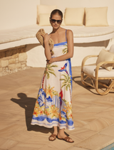 Bianca Printed Linen Midi Dress Forever New