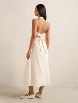 Tilda Halter Linen Midi Dress Forever New