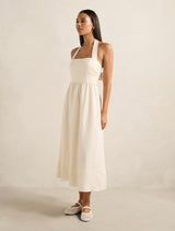 Tilda Halter Linen Midi Dress Forever New