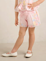 Eleanor Girls Belted Paperbag Shorts Spring Floral Forever New