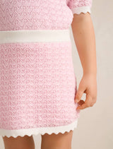 Connie Girls Scallop Knit Skirt