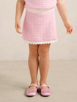 Connie Girls Scallop Knit Skirt