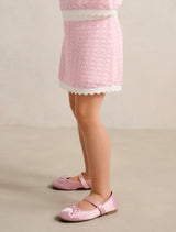 Connie Girls Scallop Knit Skirt