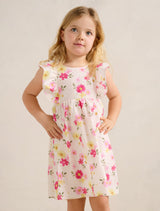 Hana Girls V-Back Print Dress Daisy Floral Forever New