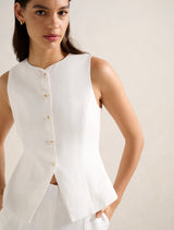 Saylor Linen Waistcoat Forever New