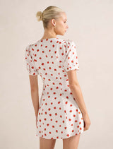 Mallory Gathered Cotton Mini Dress