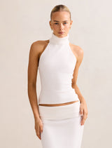 Lexi Halter Knit Top Cream Forever New