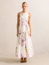 Sophia High Neck Printed Midi Dress Hillcroft Floral Forever New