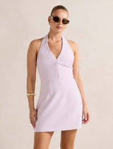 Ricki Halter Hook And Eye Mini Dress Lilac Forever New