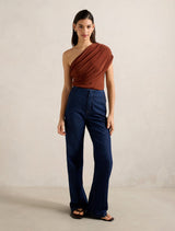 Bronte Draped One Shoulder Top Forever New