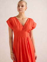 Alessandra Tuck Detail Midi Dress Forever New